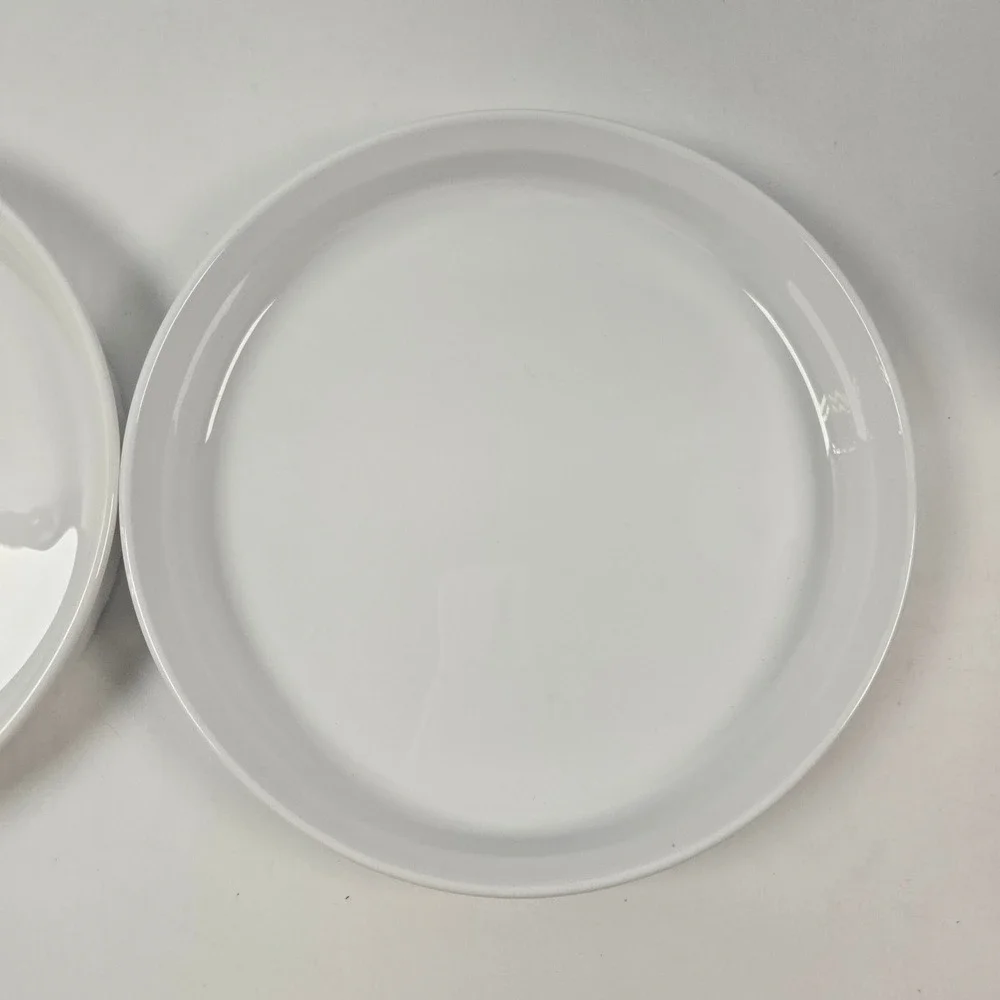Corning Ware French White Quiche Tart Dish Set of 2 24cm Round White Ceramic